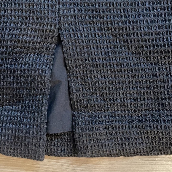 Vintage Badgely Mischka Textured Waffle Knit Little Black Cocktail Dress - Picture 16 of 16